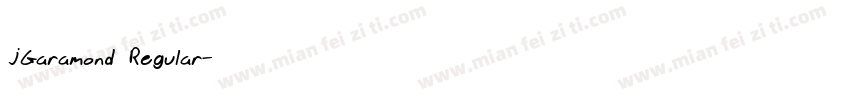 jGaramond Regular字体转换